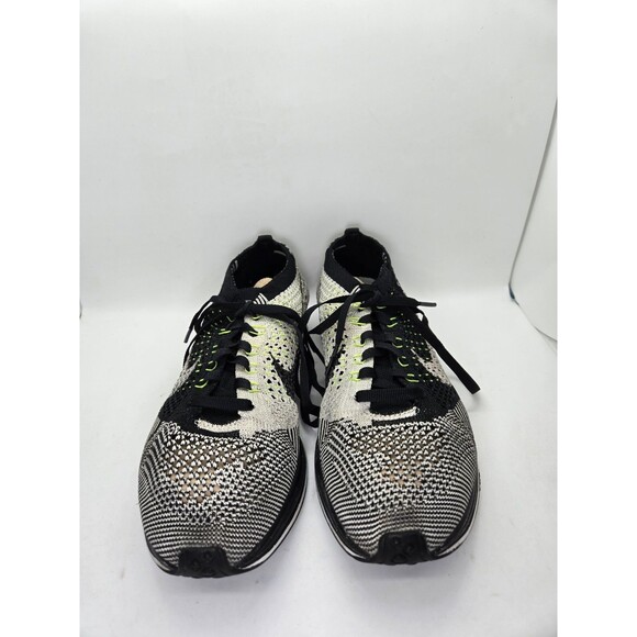 Nike Flyknit Racer Shoes Mens 5.5 Black White Volt Running Athletic Gym Sneakers main image 5
